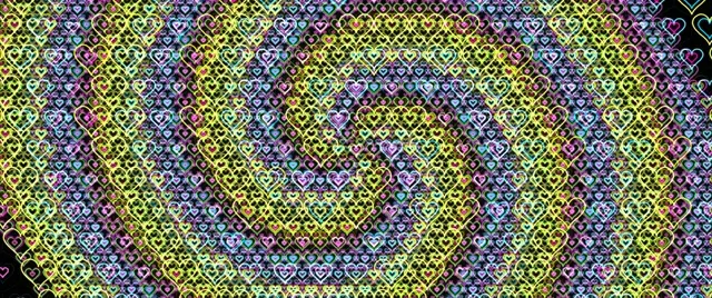2.39:1 Cinemascope | Neon Heart 60fps Screensaver VJ Motion BG