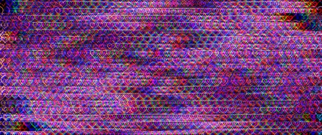 2.39:1 Cinemascope | Neon Hearts 60fps Screensaver Loop