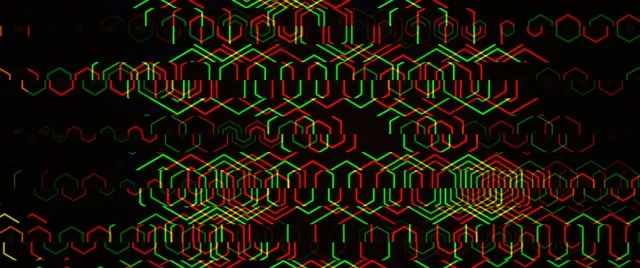 2.39:1 Cinemascope | Neon Hexagon 60fps Screensaver Motion Loop