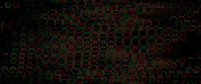 2.39:1 Cinemascope | Neon Hexagon 60fps Screensaver VJ Loop