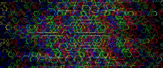 2.39:1 Cinemascope | Neon Hexagon 60fps Screensaver VJ