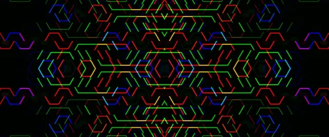 2.39:1 Cinemascope | Neon Hexagon 60fps VJ Loop Screensaver