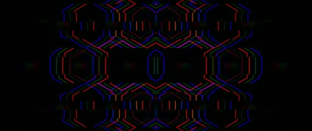 2.39:1 Cinemascope | Vibrant Hexagon Neon 60fps VJ Screensaver