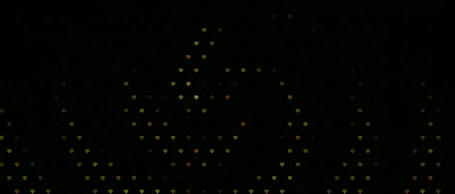 21:9 Ultrawide | 60fps Golden Hearts Falling Motion Background VJ Loop