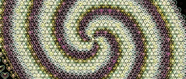 21:9 Ultrawide 60fps Heart Pattern Motion Background VJ Loop Screensaver