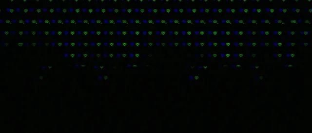 21:9 Ultrawide 60fps Neon Heart Rain Screensaver | VJ Loop