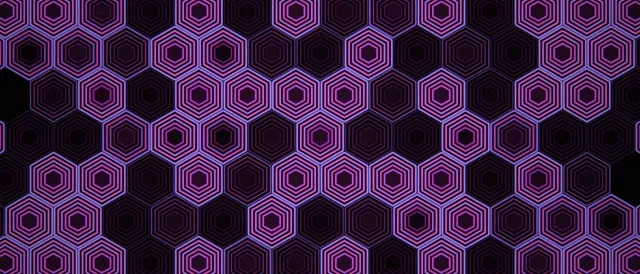 21:9 Ultrawide | 60fps Neon Hexagon Pattern VJ Loop Screensaver