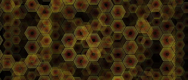 21:9 Ultrawide | 60fps Screensaver | Neon Hexagon Motion Loop