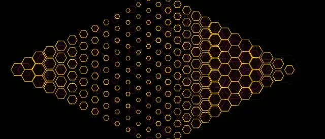 21:9 Ultrawide 60fps Screensaver Neon Tunnel Motion Background Gold Hexagons