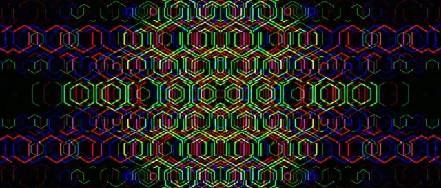 21:9 Ultrawide | Colorful geometric shapes 60fps screensaver VJ loop