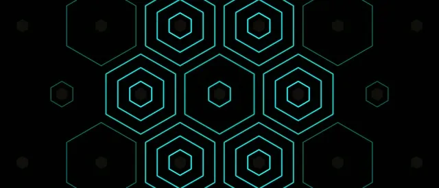 21:9 Ultrawide | Cyan Neon Hexagon Grid 60fps Screensaver VJ Loop