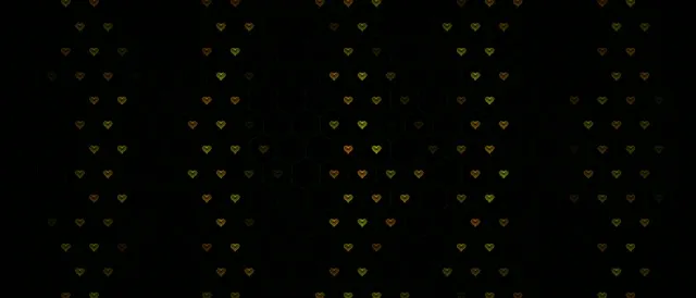21:9 Ultrawide | Elegant Golden Hearts Falling 60fps Screensaver VJ Loop