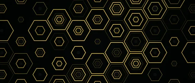 21:9 Ultrawide Gold Hexagon 60fps Screensaver VJ Loop