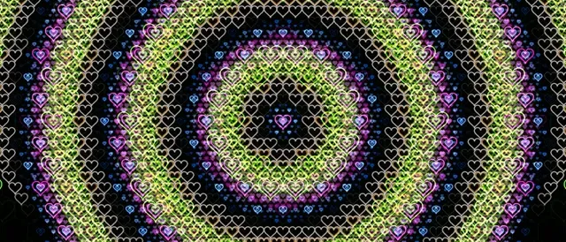 21:9 Ultrawide | Neon Hearts 60fps Screensaver VJ Loop