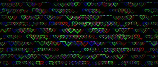 21:9 Ultrawide | Neon Hearts Falling 60fps VJ Loop Screensaver