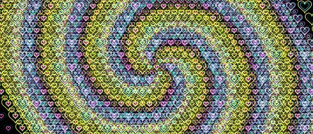 21:9 Ultrawide | Neon Hearts VJ Loop 60fps Screensaver Motion