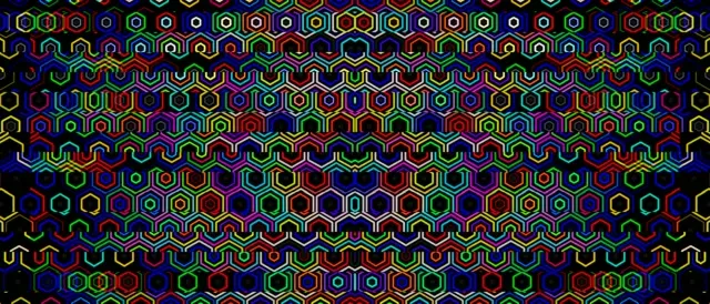 21:9 Ultrawide | Neon Hexagon 60fps Screensaver VJ Loop Motion