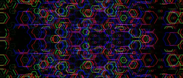 21:9 Ultrawide | Neon hexagon 60fps screensaver VJ loop motion