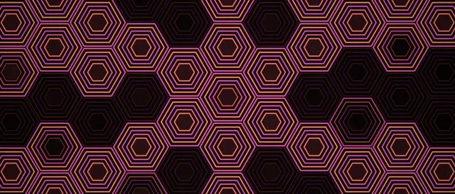 21:9 Ultrawide | Neon Hexagon 60fps Screensaver VJ Loop