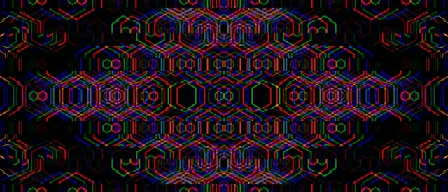 21:9 Ultrawide | Neon hexagon grid 60fps screensaver VJ loop