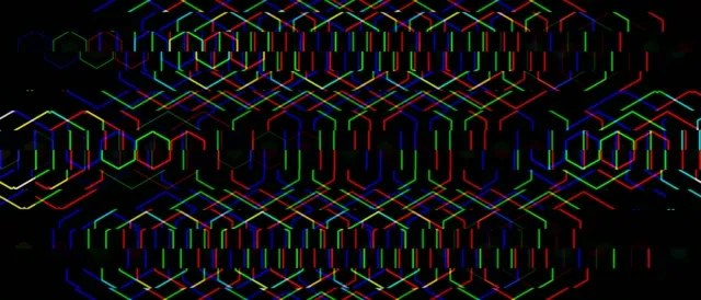 21:9 Ultrawide | Neon Hexagon Grid 60fps Screensaver VJ Loop