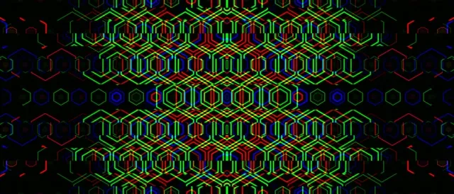 21:9 Ultrawide | Neon hexagon matrix 60fps screensaver VJ loop