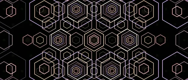 21:9 Ultrawide | Neon Hexagon Motion 60fps Screensaver VJ Loop