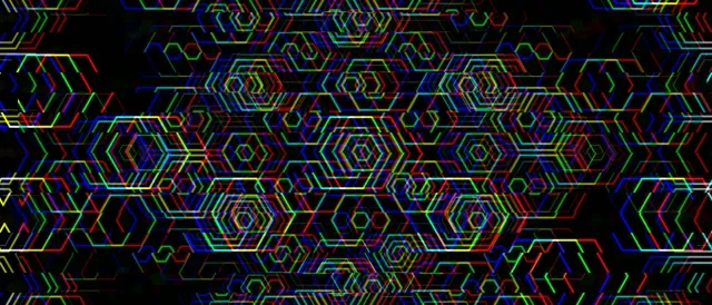 21:9 Ultrawide | Neon Hexagon VJ Loop 60fps Screensaver Motion