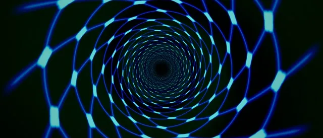 21:9 Ultrawide | Neon Spiral Tunnel 60fps Screensaver VJ Loop with Glowing Geometry