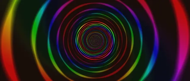 21:9 Ultrawide | Neon spiral tunnel 60fps screensaver VJ loop