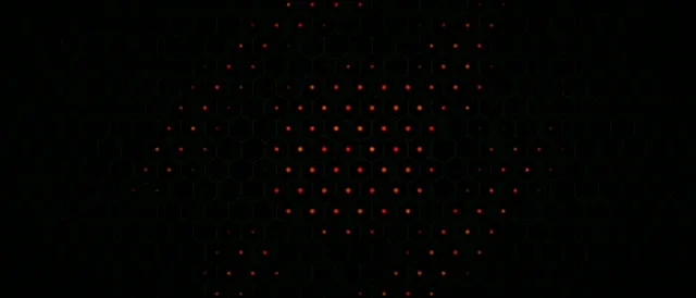 21:9 Ultrawide | Red Dot Hexagon Network 60fps VJ Loop Screensaver