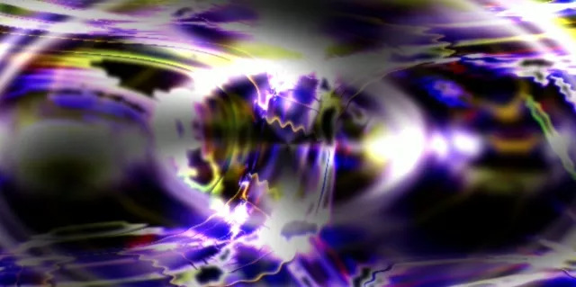 2:1 Aspect 60fps Screensaver Neon Tunnel Glowing Geometric Waves Motion Background