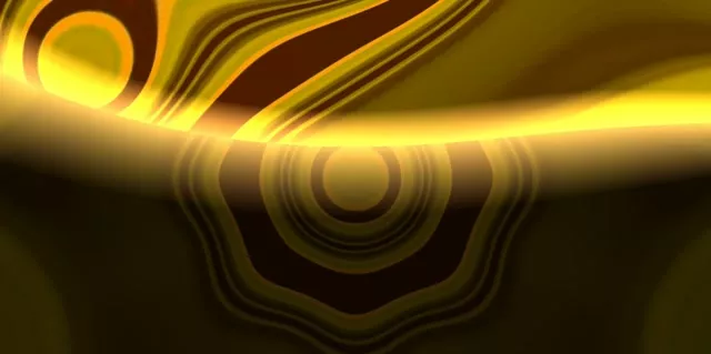 2:1 Cinematic 60fps Screensaver Neon Tunnel Golden Spiral Tunnel Visuals Loop