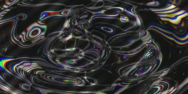 2:1 Panoramic 60fps Neon Tunnel Screensaver - Swirling Holographic Vortex Motion Background