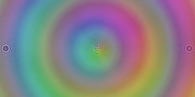 2:1 Univisium | 60fps Flowing Magenta Hexagon Screensaver - Cyan Motion Background