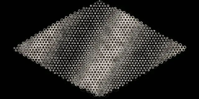 2:1 Univisium 60FPS Geometric Hexagon Screensaver Motion Background