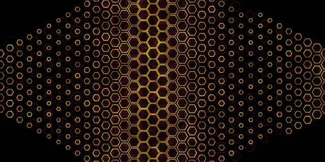 2:1 Univisium 60FPS Golden Hexagon Kaleidoscope Screensaver | VJ Animation