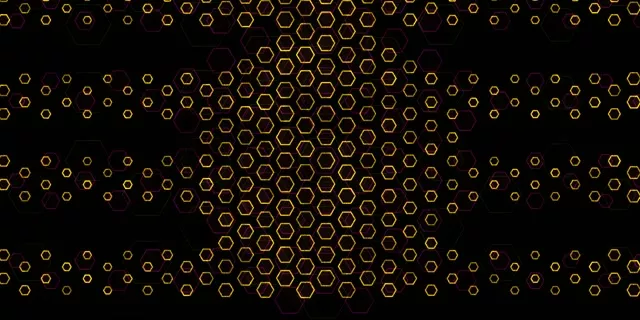 2:1 Univisium 60FPS Golden Hexagon Screensaver | Live Wallpaper VJ