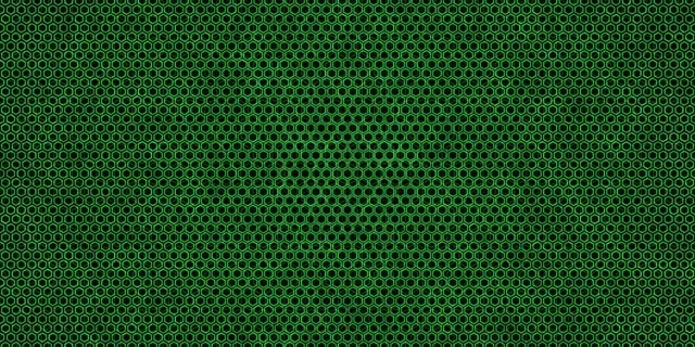 2:1 Univisium 60FPS Green Geometric Hexagon Screensaver VJ Loop