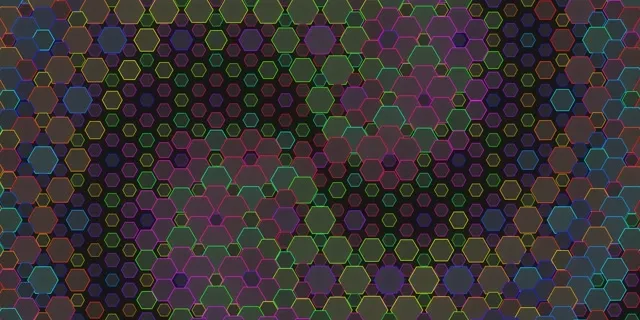 2:1 Univisium 60FPS Hexagon Kaleidoscope Screensaver Live Wallpaper Neon