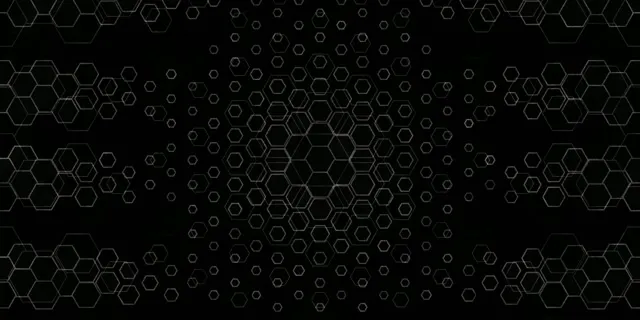 2:1 Univisium | 60fps Hexagon Screensaver VJ Animation Neon Dark Geometric