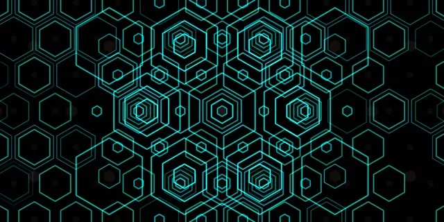 2:1 Univisium 60fps Hexagon Spiral Screensaver Live Wallpaper Neon Glow