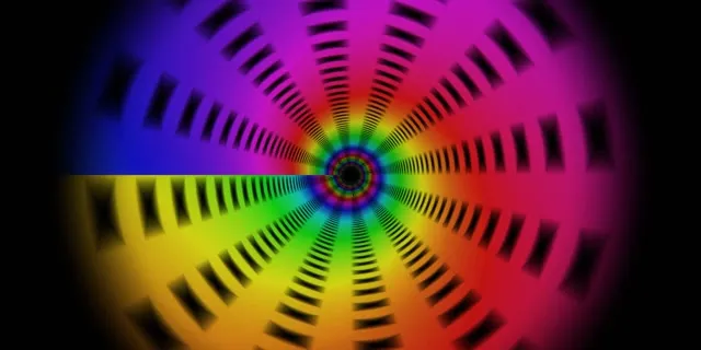 2:1 Univisium | 60fps Neon Kaleidoscope Screensaver Background for Edits