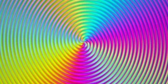 2:1 Univisium | 60fps Neon Spiral Vortex Screensaver | VJ Animation Colorful