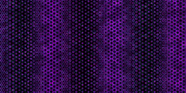 2:1 Univisium 60FPS Purple Hexagon Kaleidoscope Screensaver - VJ Animation