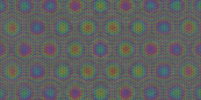 2:1 Univisium | 60fps Screensaver: Expanding Gold Purple Kaleidoscope Motion Background