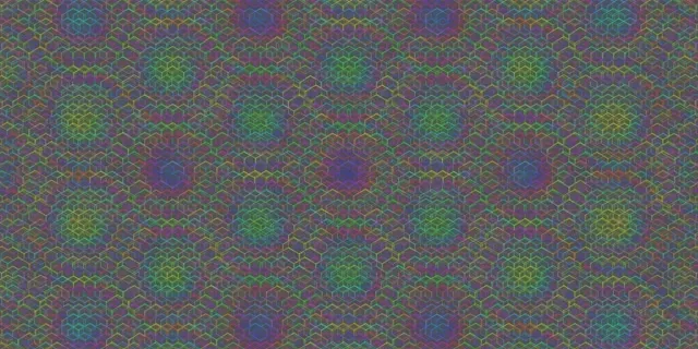 2:1 Univisium 60fps Screensaver | Flowing Magenta Hexagon Motion