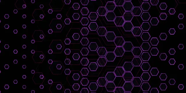 2:1 Univisium 60fps Screensaver Neon Tunnel Background Edit Purple Hexagons