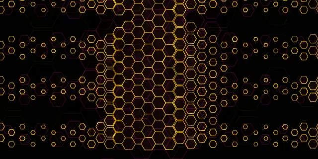 2:1 Univisium 60fps Screensaver Neon Tunnel Background for Edits Gold Hex