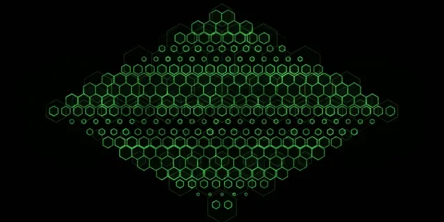 2:1 Univisium 60fps Screensaver Neon Tunnel Background for Edits Green Geometric